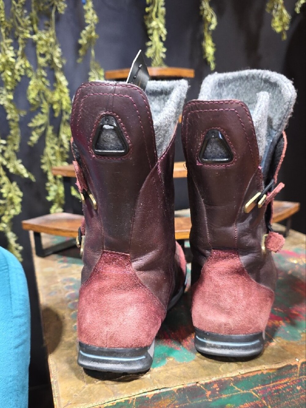 Teva Women's Burgundy and Gray Lace-Up Boots - Picture 7 of 10